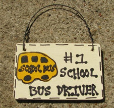 School Bus Driver Gifts no 1 3200SBD School Bus Driver Wood  - £2.31 GBP