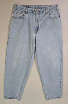 Levi&#39;s 560 Baggy Jeans 36x29 Light Blue Faded Tapered Denim Comfort - $341.47 MXN