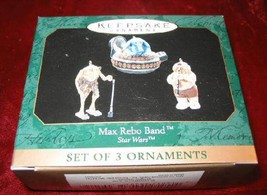 1999 Hallmark 3 Ornament Max Rebo Band Star Wars MINT QXI4597 - £17.46 GBP