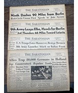 1945 Original WW2 Saratogian Newspapers Army Dashes From Berlin SH - $362.91 MXN