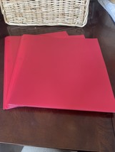 Set of 3 red office depot quality folders - £7.81 GBP