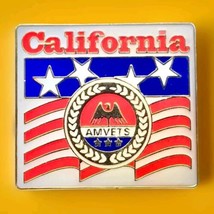 AMVETS California Pin USA Veterans Patriotic Flag - £10.01 GBP