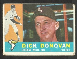 1960 Topps  Baseball Card # 199 Chicago White Sox Dick Donovan good   ! - £0.99 GBP