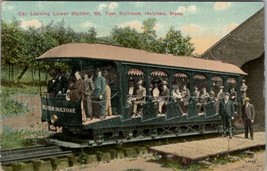 Holyoke Massachusetts Passenger Car Leaving Lower Station Mt Tom RR Postcard X15 - £10.63 GBP