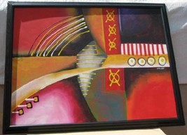 Frank Walcutt Tic Tac Toe Painting Canvas Framed Signed - £78.75 GBP