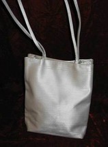 Grayish Silver Purse Handbag Evening Shoulder Bag - £20.50 GBP