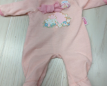 Zapf My First Baby Annabell doll clothes pink lamb sleeper pjs pajamas - $12.86