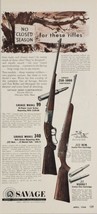 1954 Print Ad Savage Rifles Model 99, Model 340 &amp; 22 Hornet Worcester,MA - $18.88