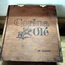 Vintage Corina Ole Cigar Box Jose Escalante 7.25”L x 7,5”W x 2.25”H Dove... - $15.29
