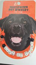 Lick Or Treat Halloween Pet Necklace Jewelry, Size Large 19&quot; - $27.79 CAD