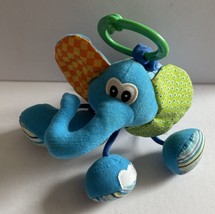 Infantino Jittery Pal Elephant Shake &amp; Pull Rattle Crib Stroller Baby Toy - $10.00