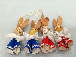 Vintage Easter ornaments Rabbits - $14.85