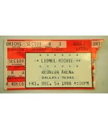 Lionel Richie Concert Ticket Stub Dec. 5, 1986 Dallas, Texas - £19.46 GBP