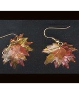 MAPLE LEAF LEAVES EARRINGS-Thanksgiving Fall Tree Canada Jewelry - £6.27 GBP