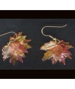 MAPLE LEAF LEAVES EARRINGS-Thanksgiving Fall Tree Canada Jewelry - $151.48 MXN