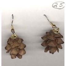 Natural Mini PINECONES EARRINGS Seed Pod Autumn Winter Holiday Costume J... - $109.51 MXN