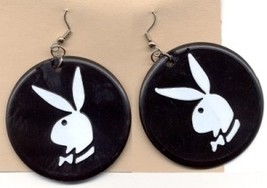 PLAYBOY BUNNY EARRINGS -Vintage Sexy Gumball Charm Funky Jewelry - $5.97