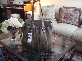 Junior Drake &#39;Juliette&#39; Leather Bag Olive Green New With Tags! *New Lowe... - $149.50
