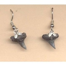 Shark Tooth Fossil Teeth Earrings Scuba Charm Punk Funky Jewelry - $5.97