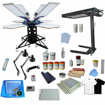 New Listing 4 Color 4 Station Silk Screen Printing Kit Flash Dyer&amp; DIY Materials - £1,410.85 GBP