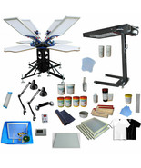 New Listing 4 Color 4 Station Silk Screen Printing Kit Flash Dyer&amp; DIY M... - $1,765.32