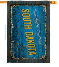 South Dakota Vintage - Impressions Decorative House Flag H140986-BO - £29.08 GBP