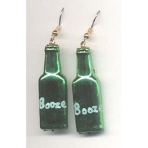 Bottle Of Booze Liquor Earrings   Bartender Jewelry   Green - £3.16 GBP