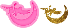 Shiny Glossy Moon Fairy Girl Silicone Mold Silicone Resin Mold Earring K... - £8.31 GBP