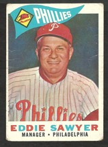 1960 Topps  Baseball Card # 226 Philadelphia Phillies Eddie Sawyer good   ! - £0.39 GBP