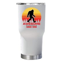 Bigfoot Awesome Since 1998 Tumbler 30oz With Lid Gift 24th Happy Birthday Colorf - £23.84 GBP