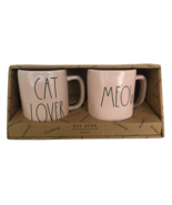 Rae Dunn Cat Lover Mug Set Pink Meow Coffee Tea Girlfriend Mother Mom Gi... - £17.53 GBP