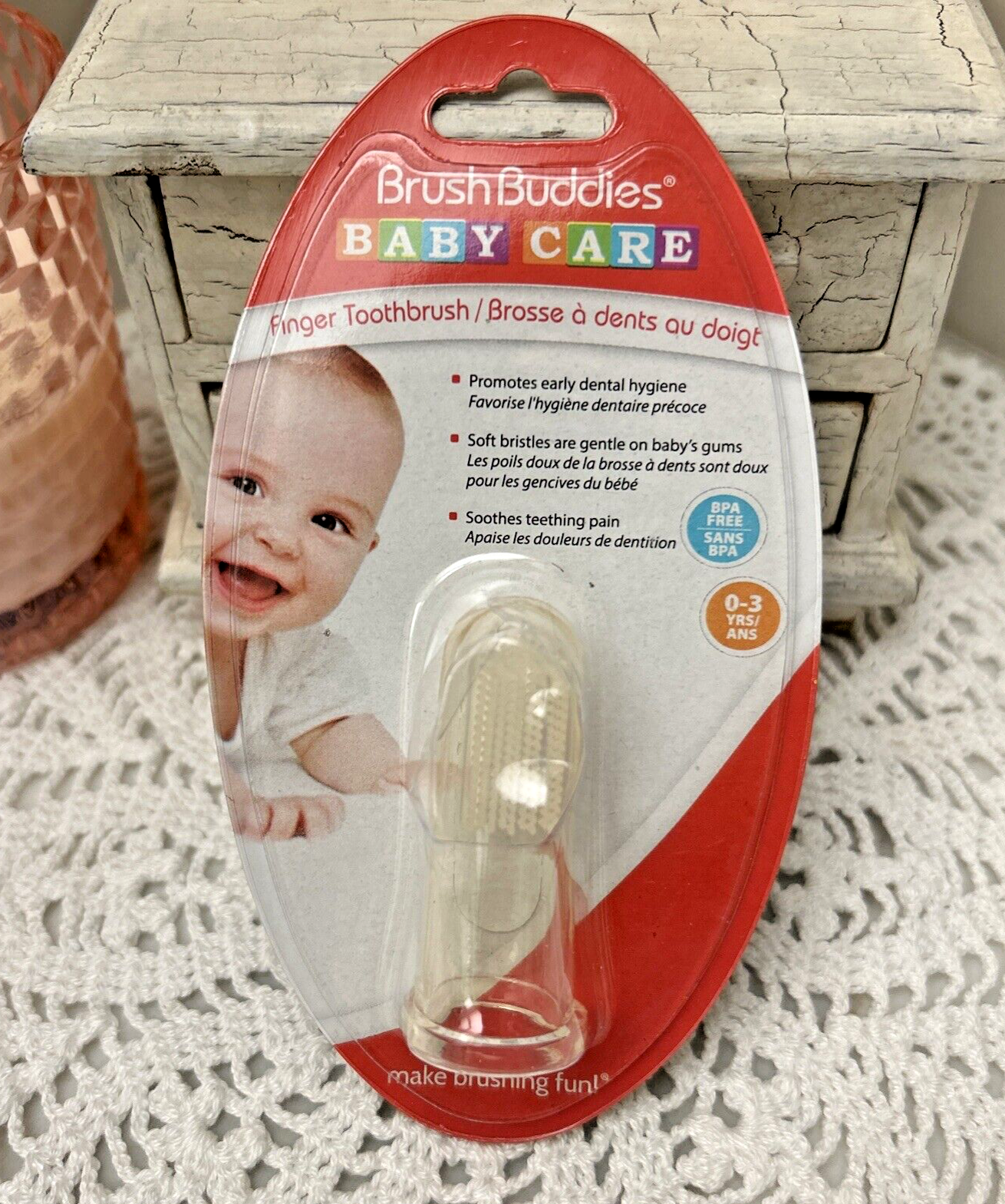 Brush Buddies Baby Care Gentle Finger Toothbrush BPA free 0-3 yr Soft Br... - $3.99