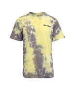 Element Men&#39;s T-Shirt Yellow Dark Grey Blazin&#39; Chest Tie-Dye S/S (S09) - £9.66 GBP
