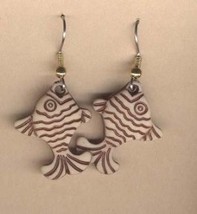 FISH EARRINGS-Faux CLAY BONE Scuba Diver-Fishing Charm Jewelry - $5.97