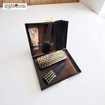 Kit pulizia scarpe da viaggio anni 70 in custodia di pelle set spazzole... - $1,470.29 MXN