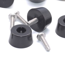 1” x 1/2” D X H  Tapered Rubber Feet Includes #10-24 Screws  Various Pack Sizes - £8.51 GBP+