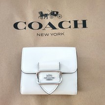 Coach CP461 Smooth Leather Small Morgan Trifold Wallet Chalk Clutch - $64.70