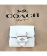 Coach CP461 Smooth Leather Small Morgan Trifold Wallet Chalk Clutch - $1,196.17 MXN