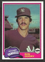 1981 Topps Baseball Card # 250 New York Yankees Ron Guidry nr mt - £0.51 GBP