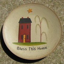 NEW-9 Bless This House Wood Plate  - £3.59 GBP
