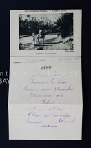 1921 Antique Paquebot Canada Cyprien Fabre Line Menu W Algierie Oued Bechar Pc - £27.11 GBP