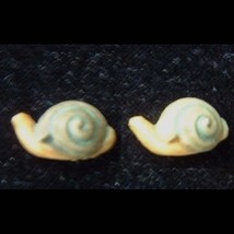 SNAIL SLUG BUTTON EARRINGS-Escargot Mollusk LAZY Animal Jewelry - £3.97 GBP