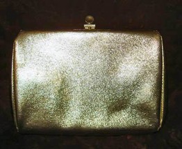 Vintage Gold Purse Handbag Clutch Evening Bag - $28.50