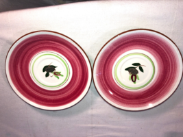 Two  Stangl Pottery Wild Rose Saucers With Original Stickers Mint - £11.98 GBP