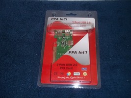 PPA INT&#39;L 3 PORT USB 2.0 PCI EXPANSION CARD - $6.99