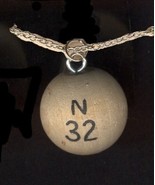 BINGO BALL NECKLACE-Retirement Gag Gift Lucky Charm Game Jewelry - $94.46 MXN