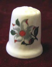 Vintage Porcelain Bone China Flower Thimble England - $18.65