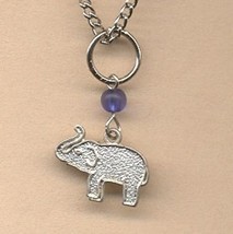 ELEPHANT PENDANT NECKLACE-Trunk Up Luck Lucky Charm Jewelry-SS - £3.97 GBP