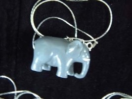 ELEPHANT PENDANT NECKLACE-Toy African Safari Animal Jewelry-HUGE - £3.19 GBP