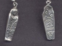 MUMMY PENDANT AMULET NECKLACE-Sarcophagus Egyptian Charm Jewelry - £5.57 GBP